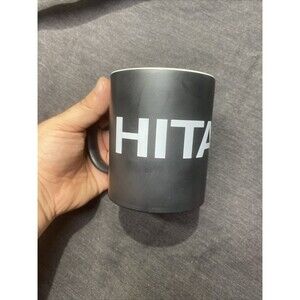 BLACK HITACHI COFFEE MUG CUP